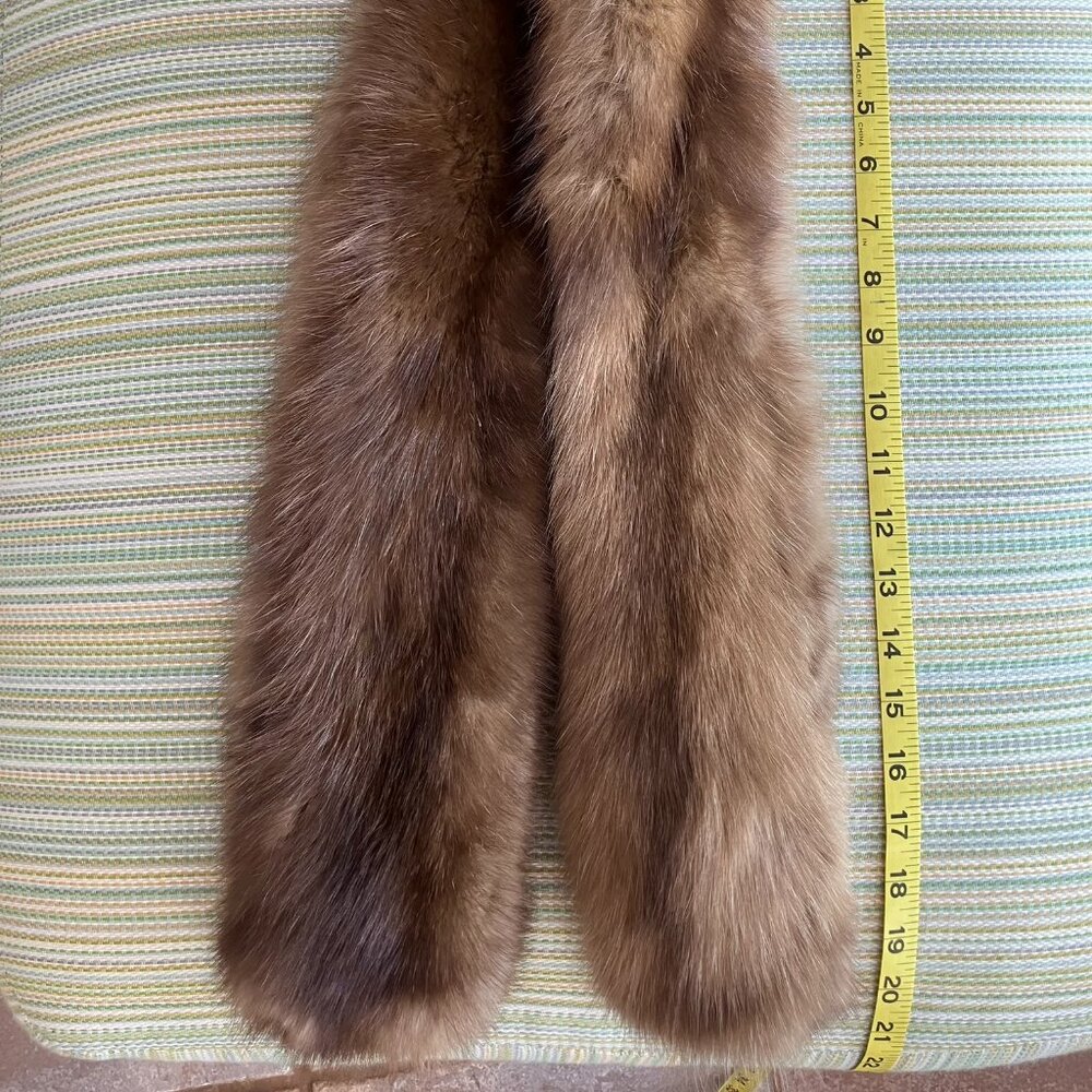 Vintage Golden Brown Fur Stole Wrap – Luxe Evening Shoulder Wrap - Picture 2 of 2